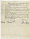 Moe Howard 2pp. Script for the Vaudeville ''Swing It Scene'' With Curly, Circa 1937 -- Plus Moe's Handwritten Page of Same Scene on Verso, Signed -- 8.5'' x 11'', Very Good